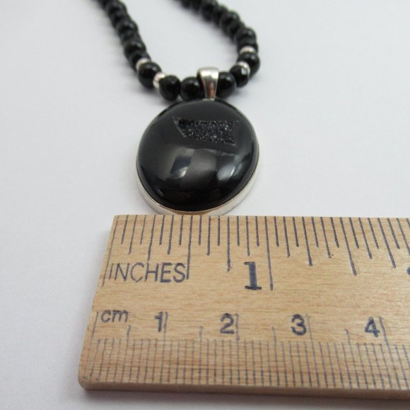 Black Onyx Druzy necklace - Picture 8 of 13